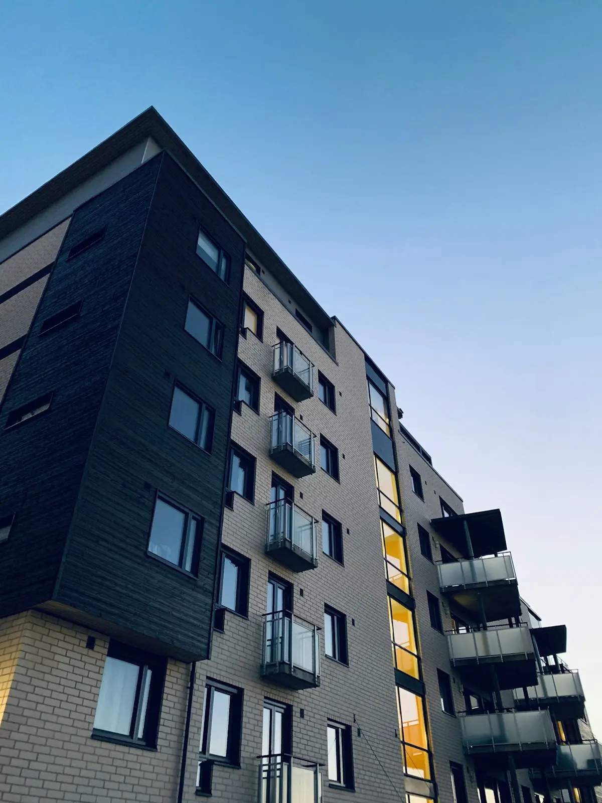 Facade căn hộ stock — minh họa đô thị đã phát triển